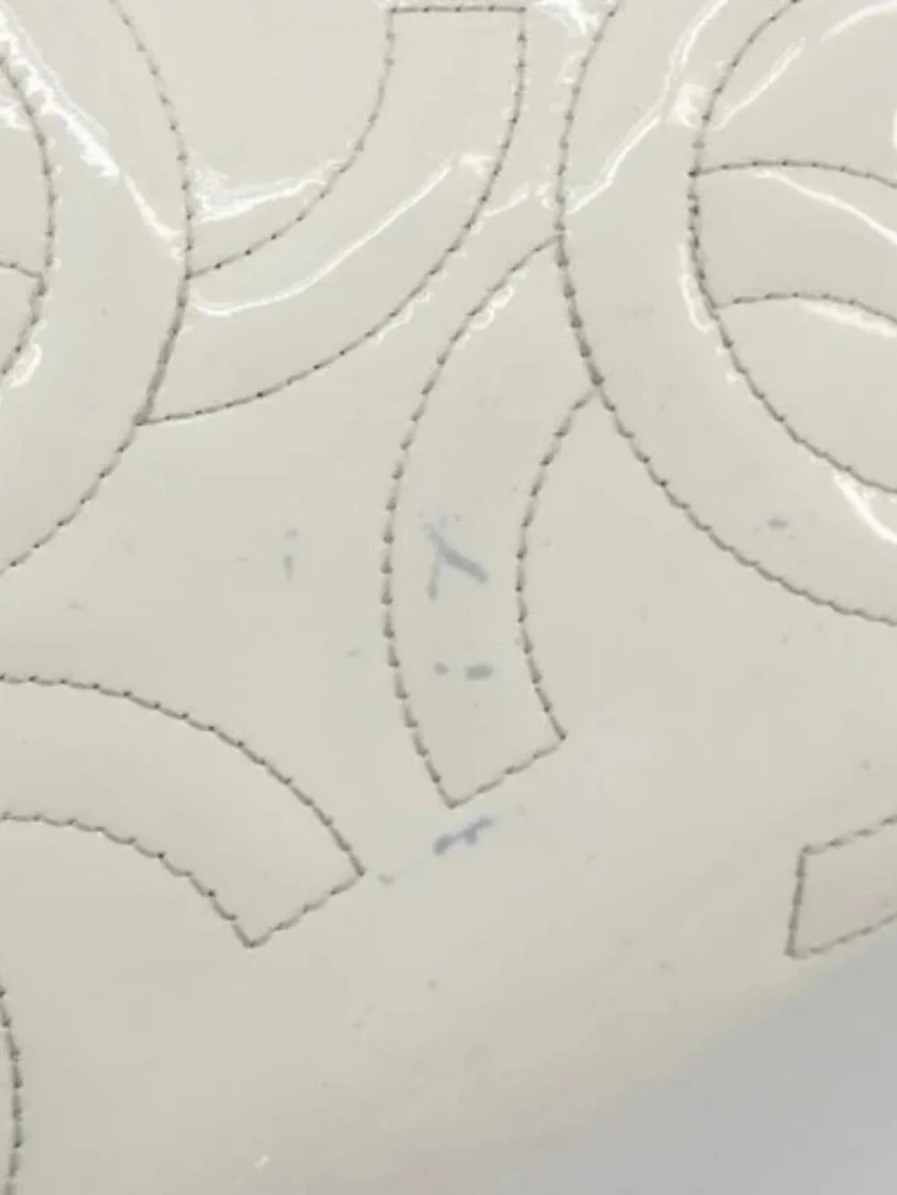 CHANEL Triple Coco Hand Bag Patent leather White CC Auth 180698